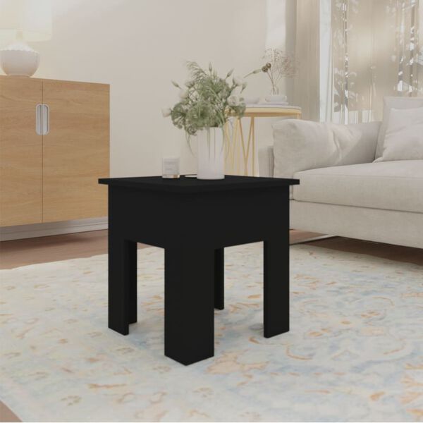 vidaXL Table basse noir 40x40x42 cm bois d'ingénierie