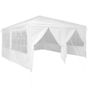 vidaXL Tente de f&ecirc;te Blanc 400 x 400 x 266 cm Poly&eacute;thyl&egrave;ne