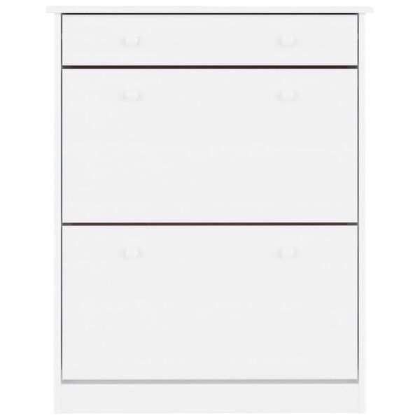 vidaXL Armoire à chaussures ALTA blanc 77x35x96 cm bois massif de pin