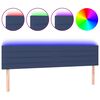 vidaXL T&ecirc;te de lit &agrave; LED Bleu 160x5x78/88 cm Tissu