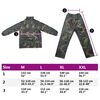 vidaXL Combinaison de pluie avec capuche 2 pcs Hommes Camouflage M