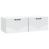 vidaXL Meuble TV mural Blanc 98 x 41 x 30 cm Bois d'ing&eacute;nierie