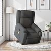 vidaXL Fauteuil inclinable de massage électrique Gris foncé Tissu