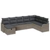 vidaXL Ensemble de canap&eacute; de jardin 8 pc Gris polyrotin