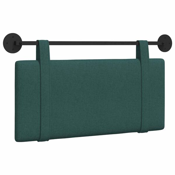 vidaXL T&ecirc;te de lit suspendue Uni Vert fonc&eacute; 100 x 55 x 5 cm tissu