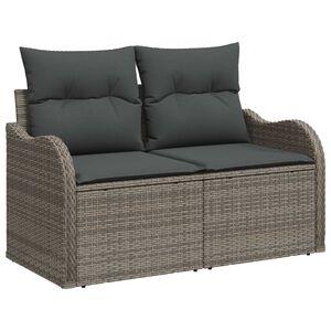 vidaXL Canapé de jardin Gris 121 x 62 x 69cm polyrotin