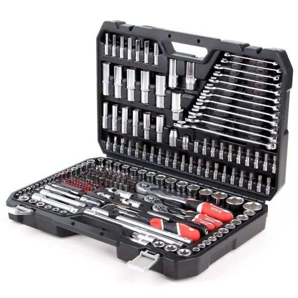 YATO Kit de cl&eacute;s &agrave; cliquet 216 pi&egrave;ces YT-38841