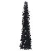 vidaXL Sapin de No&euml;l artificiel escamotable noir 120 cm PET
