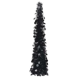 vidaXL Sapins de No&euml;l artificiels PET Black