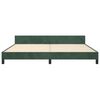 vidaXL Cadre de lit sans matelas vert fonc&eacute; 200x200 cm velours