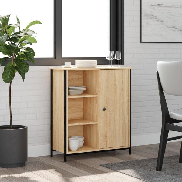 vidaXL Buffet ch&ecirc;ne sonoma 70x30x80 cm bois d'ing&eacute;nierie