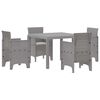 vidaXL Ensemble de salle &agrave; manger pour jardin 5 pcs Gris clair