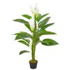 vidaXL Plante artificielle Anthurium avec pot Blanc 115 cm