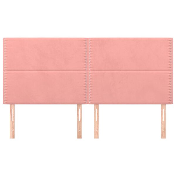 vidaXL T&ecirc;te de lit Rose 200x5x118/128 cm Velours