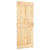 vidaXL Porte coulissante NARVIK Naturel et noir 85 x 210 cm (213,5 cm)