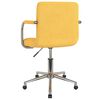 vidaXL Chaise pivotante de bureau Jaune moutarde Tissu
