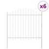 vidaXL Cl&ocirc;ture de jardin WOERDEN 6 pc 170 x 190 cm Blanc