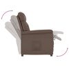vidaXL Fauteuil inclinable Marron Similicuir
