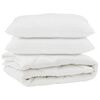 vidaXL Couette avec oreiller 3 pc Blanc Microfibre