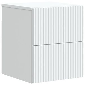vidaXL Cabinet de chevet mural avec tiroir Blanc 33 x 34,5 x 40 cm