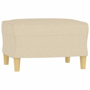 vidaXL Repose-pied Cr&egrave;me 60x50x41 cm Tissu