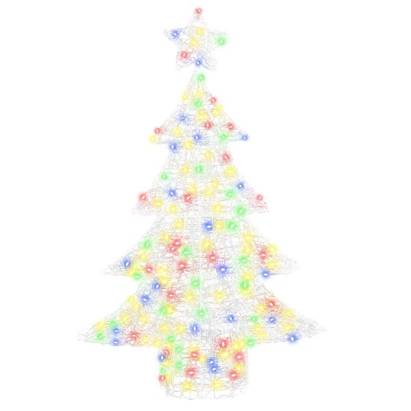 vidaXL Sapin de No&euml;l avec 100 LED Multicolore 120 cm Acrylique