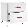 vidaXL Tables de chevet 2 pcs blanc 40x35x47,5 cm bois d&rsquo;ing&eacute;nierie