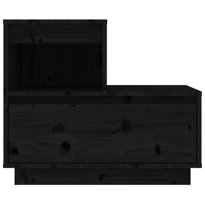 vidaXL Tables de chevet 2 pcs Noir 60x34x51 cm Bois de pin solide