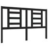 vidaXL T&ecirc;te de lit Noir 146x4x100 cm Bois massif de pin