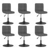 vidaXL Chaises pivotantes &agrave; manger lot de 6 gris fonc&eacute; velours