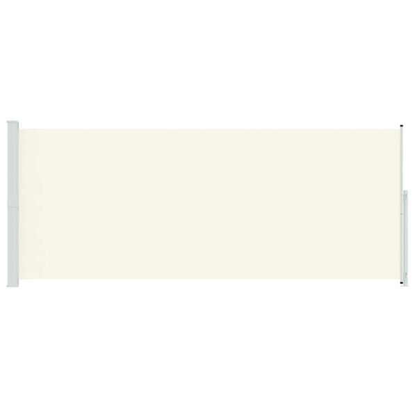 vidaXL Auvent lat&eacute;ral r&eacute;tractable de patio 200x500 cm Cr&egrave;me