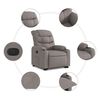 vidaXL Fauteuil inclinable taupe tissu