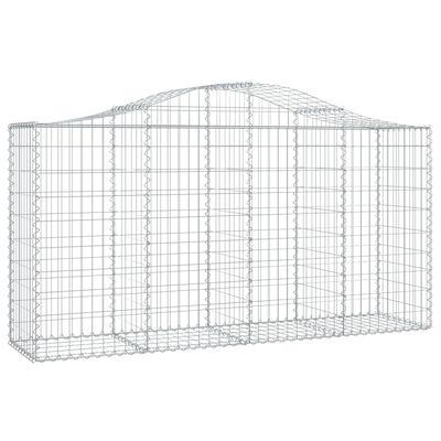 vidaXL Paniers à gabions arqués 14 pcs 200x50x100/120 cm fer galvanisé