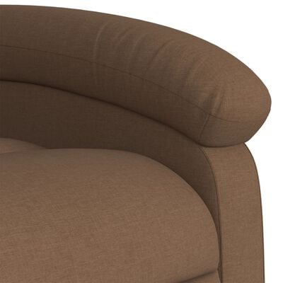 vidaXL Fauteuil inclinable de massage électrique marron tissu