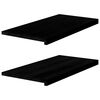 vidaXL Appuis de fen&ecirc;tre 2 pcs brun-noir bois de ch&ecirc;ne massif
