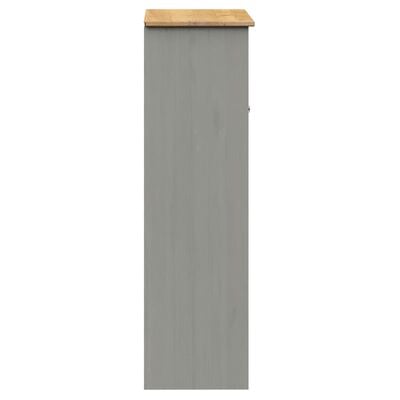 vidaXL Dessus de commode VIGO gris 78x30x100 cm bois massif de pin