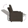 vidaXL Fauteuil inclinable avec porte-gobelet 2 places Marron Tissu