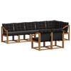 vidaXL Ensemble de canap&eacute;s d'ext&eacute;rieur 8 pc Naturel et Noir