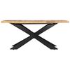 vidaXL Table &agrave; d&icirc;ner 180x90x76 cm Bois de manguier brut solide