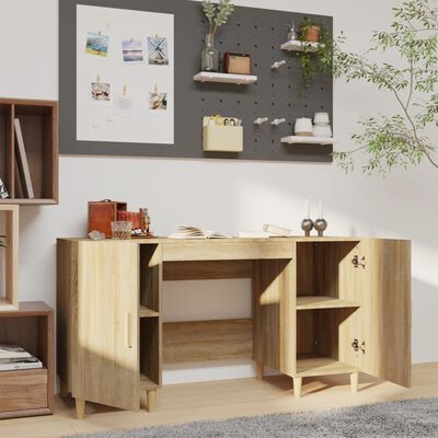 vidaXL Bureau Chêne sonoma 140x50x75 cm Bois d'ingénierie