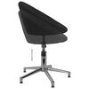 vidaXL Chaise pivotante &agrave; manger Noir Tissu