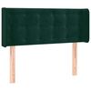 vidaXL T&ecirc;te de lit avec oreilles Vert fonc&eacute; 93x16x78/88 cm Velours