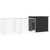 vidaXL Poulailler Anthracite 300x91x100 cm Acier galvanis&eacute;
