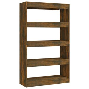 vidaXL Biblioth&egrave;que/S&eacute;parateur de pi&egrave;ce Ch&ecirc;ne fum&eacute; Bois d'ing&eacute;nierie