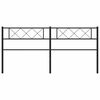 vidaXL T&ecirc;te de lit de remplacement m&eacute;tal noir 180 cm