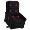 vidaXL Fauteuil inclinable de massage &eacute;lectrique Noir Tissu