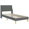 vidaXL Cadre de lit avec matelas Gris fonc&eacute; 90 x 200 cm tissu