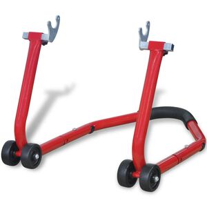 vidaXL B&eacute;quille arri&egrave;re de moto Rouge