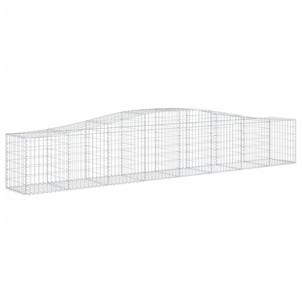 vidaXL Paniers &agrave; gabions arqu&eacute;s 10 pcs 400x50x60/80 cm Fer galvanis&eacute;