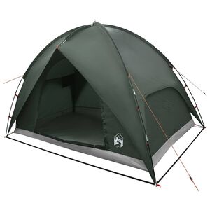 vidaXL Tente de camping avec un abri imperm&eacute;able 4 personne Vert arm&eacute;e